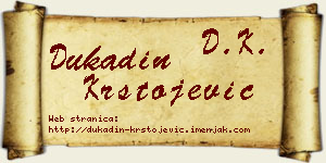 Dukadin Krstojević vizit kartica